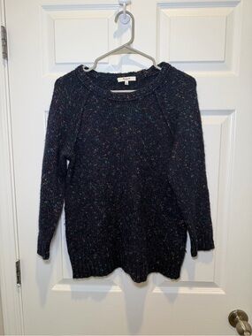 Madewell Navy Speckled Crewneck Sweater